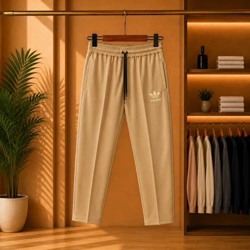 Men’s Beige Casual Track Trouser