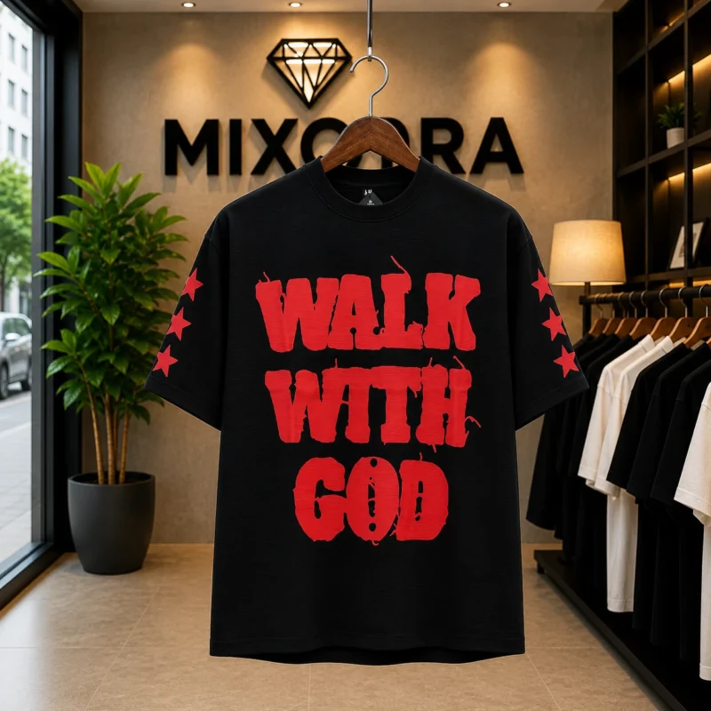 Men’s Black Boxy Fit Graphic T-Shirt