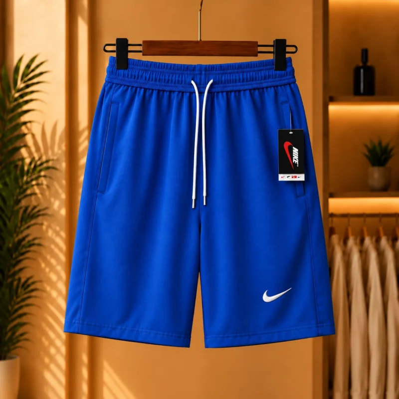 Men's Royal Blue Drawstring Casual Shorts