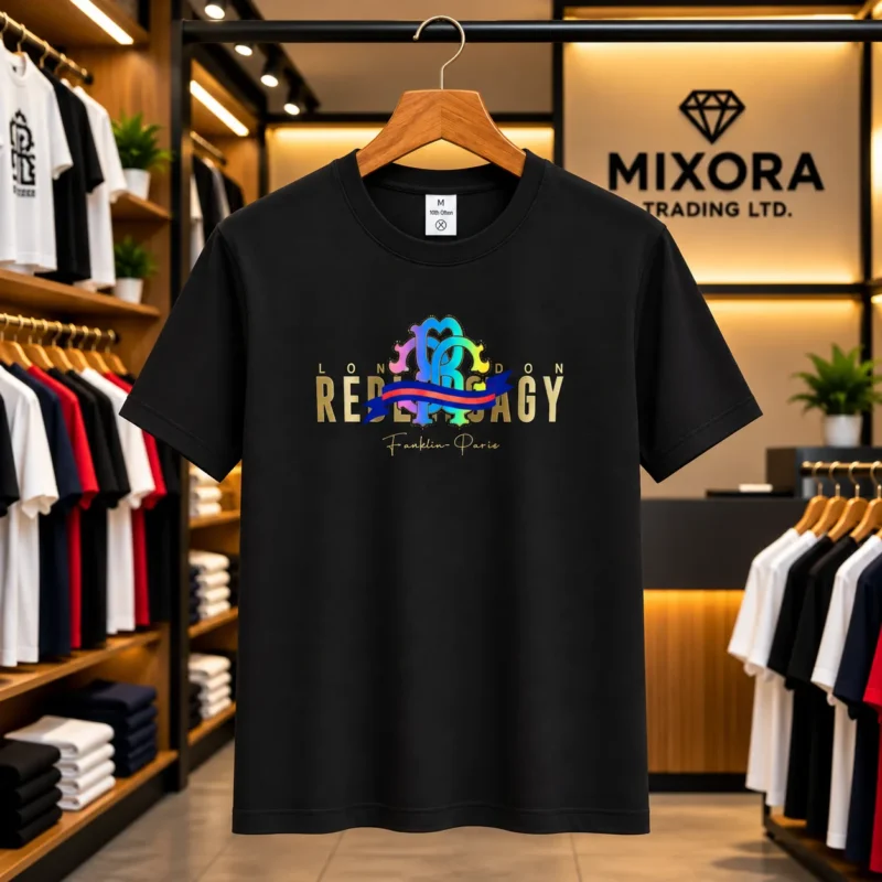 Men's Black London Legacy Graphic Print Short Sleeve T-Shirt