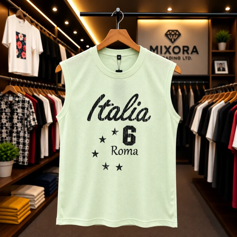 Men's Mint Green Italia Graphic Tank Top